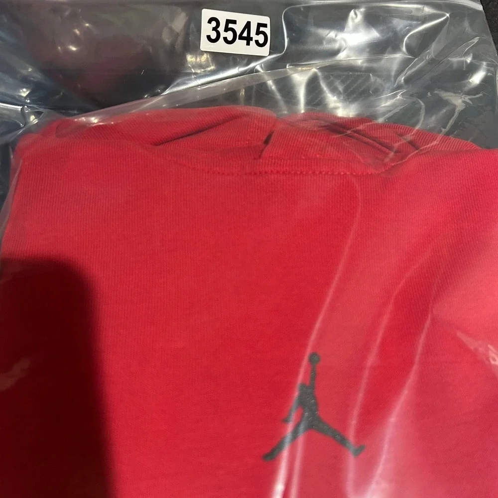 Jordan Sport Crossover Hoodie Mens M Red Dri-FIT Jumpman Pullover Cotton Blend